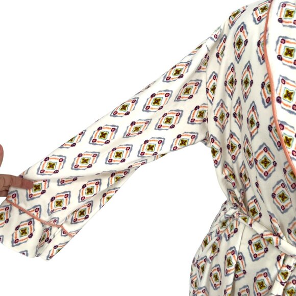 World Market Boho Patterned Kimono Cozy Robe White Multicolor One Size - Picture 4 of 12